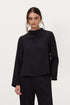 Lana Black High Neck Top | Stylish Relaxed Fit for Effortless Elegance 0