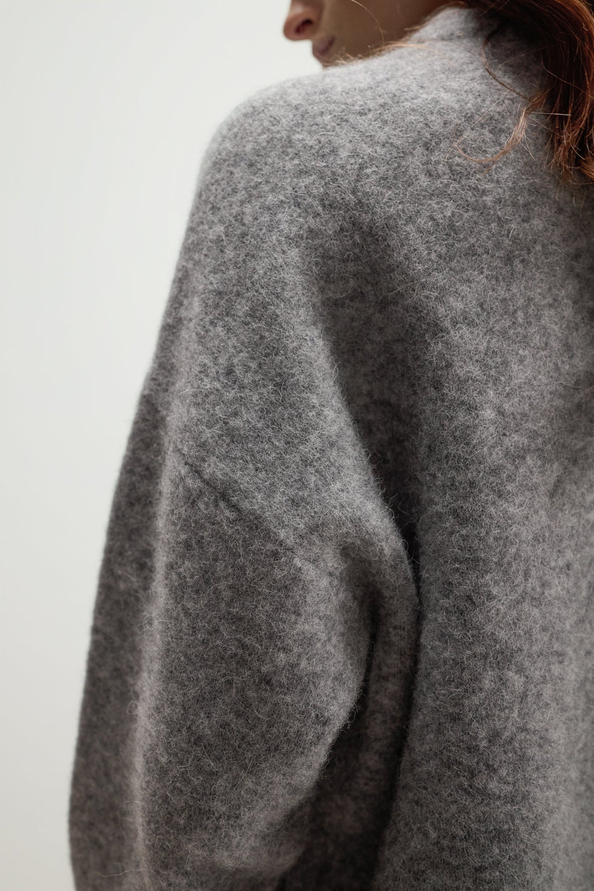 Naomi | Light Grey Alpaca-Merino Blend Sweater for Women 2